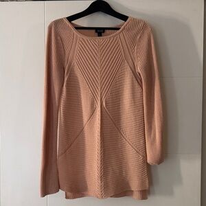 a.n.a Blush Knit Long Sleeve Tunic Dress